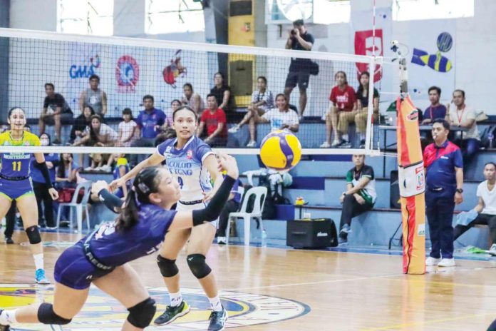 sports_Tay_resized Bacolod Tay Tung High School Thunderbolts’ Rhea Tomas attempts to save the ball. PHOTO COURTESY OF SHAKEY’S SUPER LEAGUE