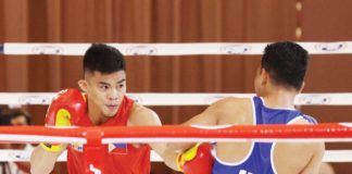 Carlo Paalam earned a ticket to the 2024 Paris Olympics after a unanimous decision win over Indian Sachin Siwach. PHOTO COURTESY OF PSC-POC MEDIA BUREAU