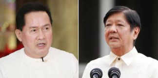 QUIBOLOY (left), MARCOS (right)