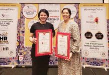 SMPC receives Philippines Best Employer Brand award Semirara Mining and Power Corporation AVP for Human Resources and Organizational Development Lora Liza Dioquino (right) and Corporate Communications Manager Ellaine Macayan (left) attended the awarding ceremony at Dusit Thani Makati.