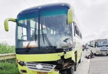 Delivery man Hernan Panaligan died after his motorcycle collided with a bus running in opposite direction in Barangay To-oy, Himamaylan City, Negros Occidental on Sunday, June 30. K5 NEWS FM NEGROS OCCIDENTAL/FACEBOOK PHOTO