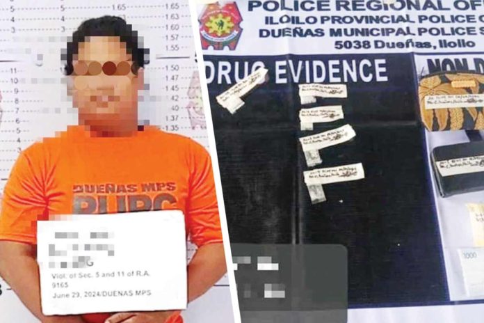 drug-bust Traffic enforcer alias “Atan” was caught in a drug buy-bust operation on Saturday, June 29. Lambunao police seized P41,00 worth of suspected shabu. IPPO PHOTOS