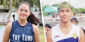 Krisha Aguillon topped the Palarong Pambansa 2024 secondary girls 100-meter event while Mico Villaran ruled the the secondary boys 400-meter hurdles. Villaran previously won the secondary boys 110-meter hurdles gold. FACEBOOK PHOTOS