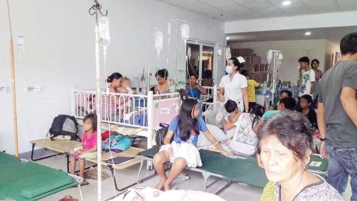 hospital_pic_resized Thirteen district hospitals in Iloilo province, including the Iloilo Provincial Hospital, are currently treating approximately 100 dengue patients. File photo shows the Dr. Ricardo Provido Sr. Memorial District Hospital in Calinog town a few years back, packed with patients, most of whom were suffering from dengue. DR. RAUL BANIAS PHOTO