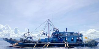 This “super hulbot” illegal fishing boat was apprehended by the Provincial Bantay Dagat Task Force of Iloilo in Asluman, Carles. Danish seine fishing is illegal. It causes significant damage to seagrass beds and corals. PHOTO FROM DR. RAUL BANIAS