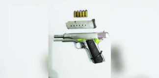 These unlicensed .45 caliber pistol and ammunition were recovered from a member of the Philippine Marine Corps in Barangay Singcang-Airport, Bacolod City.BCPO PHOTO