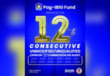 Pag-IBIG Fund earns 12th ‘Unmodified Opinion’ from COA