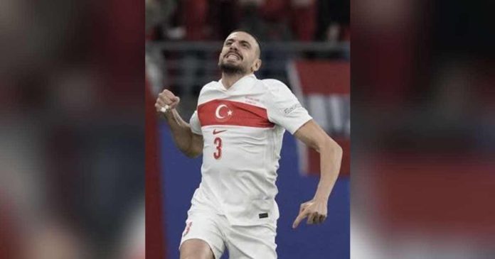 sports-Demiral_superimposed Turkey's Merih Demiral celebrates after scoring against Austria. AP PHOTO
