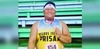 John Kenneth Ferraris finished on top in the tertiary men’s shotput event of the PRISAA National Games 2024 at the Bicol University Track Oval. FACEBOOK PHOTO