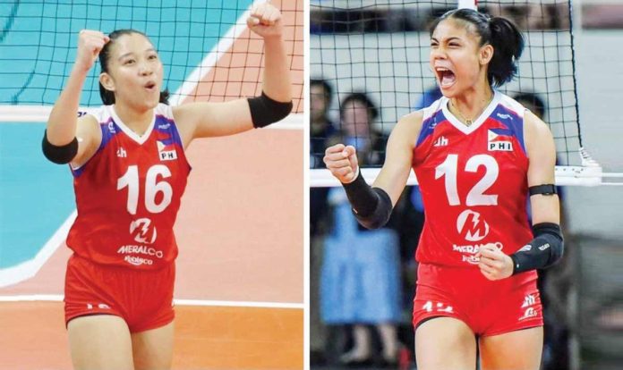 sports_Negrenses_resized Angel Canino (right) and Arah Panique are part of the 14-player roster of the Philippines in the FIVB Women’ Volleyball Challenger Cup. PHOTOS COURTESY OF VOLLEYBALL PILIPINAS