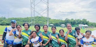 Members of the Dizon-Saison Elementary School, which represented Western Visayas in the Palarong Pambansa elementary girls softball event. PHOTO COURTESY OF PLANG SEVERINO