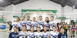 Members of the Bacolod Tay Tung High School Thunderbolts 13-and-under volleyball team. PHOTO COURTESY OF JOSE MONTALBO