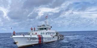 China Coast Guard ship 21551 rammed the BRP Datu Sanday 10 nautical miles from Escoda Shoal in the West Philippine Sea at about 2:11 p.m. PHOTO BY NESTOR CORRALES, PHILIPPINE DAILY INQUIRER