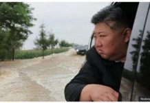 Thousands hit by North Korea floods; Kim calls ‘emergency’ North Korea leader Kim Jong Un travels through a flooded area. RODONG SINMUN