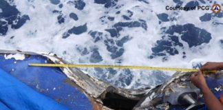 Damage incurred by Philippine Coast Guard ship’s BRP Cape Engaño after the “aggressive maneuvers” of the China Coast Guard. PHOTO FROM THE PCG