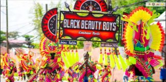 Black Beauty Boys from Linabuan Norte, Kalibo, Aklan was declared champion of the Tribal Big category of the Kalibo Señor Santo Niño Ati-Atihan Festival. KAFEB PHOTO