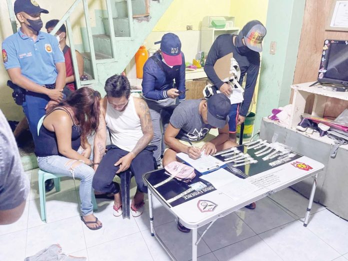 bacolod-shabu Around P1,734,000 worth of suspected shabu was seized from food vendors Marivic “Madam” Montes and Ray-An Espinosa in a buy-bust operation in Purok Uno Sisi, Barangay Singcang-Airport, Bacolod City on Sunday, August 11. CAESAR DISTRITO/FACEBOOK PHOTO
