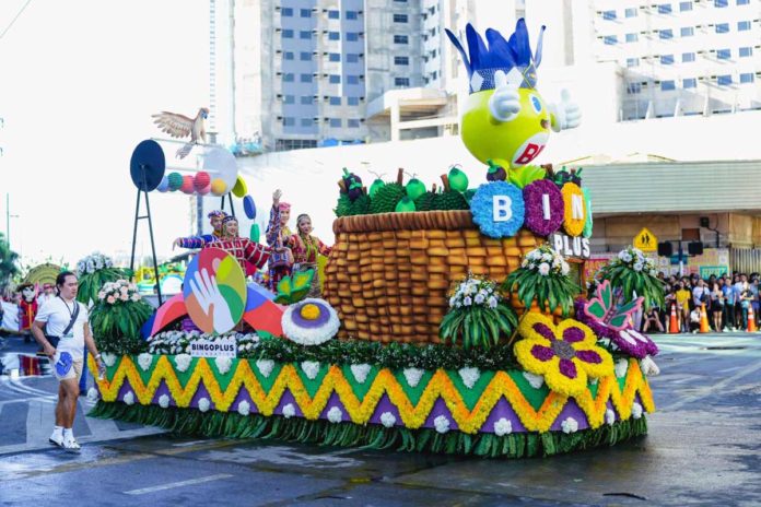 bingoplus-kadayawan1 The BingoPlus Kadayawan-themed float as it drove along the parade route on August 18, featuring the BingoPlus Foundation logo at the side.