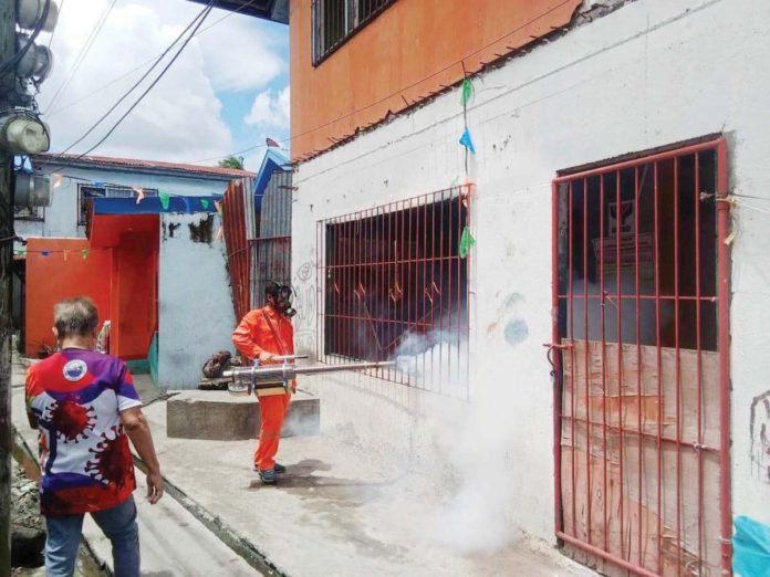 fogging_resized Oton ranks second in Iloilo Province for the highest number of reported dengue cases. The local government urges residents to clean potential mosquito breeding sites. Fogging operation, as seen in this photo, is also one way to eliminate breeding grounds.