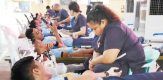 The Department of Health is closely monitoring the supply of blood products in Western Visayas especially with the ongoing rise in dengue cases. Photo shows a bloodletting activity at the Camp Gen. Martin Teofilo Delgado in Iloilo City on Tuesday, August 27. A total of 85 successful blood donors were processed with a total of 40,590 cubic centimeters (cc) of blood collected. PRO-6 PHOTO