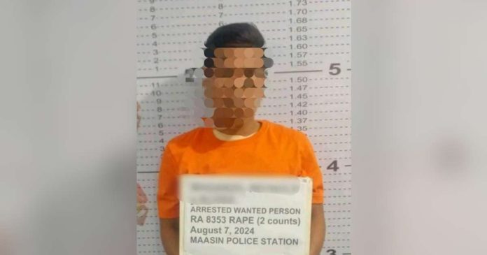 Alias “Nonoy,” the No. 8 most wanted person in Western Visayas, was caught in Barangay Abilay, Maasin, Iloilo on August 7, 2024. He was facing rape charges. PHOTO COURTESY OF PRO-6