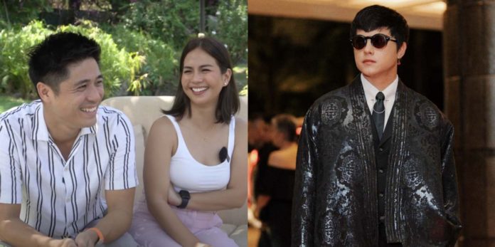 kaye-paul-jake Paul Jake Castillo and Kaye Abad (left photo) recalls and laugh off the time when the actress was linked to Daniel Padilla (right photo). SCREENGRAB FROM YOUTUBE/KAREN DAVILA, INSTAGRAM/@SUPREMO_DP ZAMORA