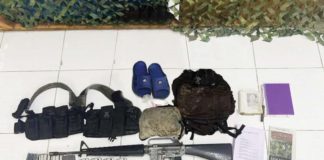 Troops of the Philippine Army’s 61st Infantry Battalion seized an M16 assault rifle, 85 rounds of 5.56mm ammunition, magazines for the M16, a bandolier, subversive documents with high intelligence value, and personal belongings following a clash with suspected rebels in Barangay Cabatangan, Lambunao, Iloilo on Wednesday, August 7. 3RD INFANTRY DIVISION/PHILIPPINE ARMY PHOTO