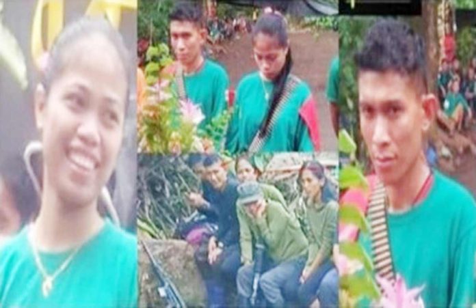 rebel-couple-1 This collage of photos of Jolina "Chloe" Martinez Sergio and Joan Lacio "Mark" Encancion was released by the Philippine Army's 94th Infantry Battalion. The couple died in a clash with government troops in Himamaylan City, Negros Occidental on August 22.