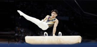 Filipino gymnast Carlos Edriel Yulo in action on the Pommel Horse. REUTERS