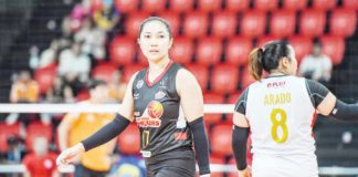 Ilongga Fiola Ceballos tallied a double-double performance in PLDT High Speed Hitters’ sweep win over Farm Fresh Foxies. PVL PHOTO