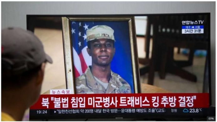 North_Korea_resized A man watches the news showing US soldier Travis King on screen, at his home in Seoul, South Korea. EPA
