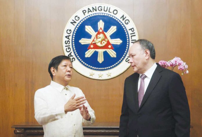 PBBM_1_resized President Ferdinand Marcos Jr. reaffirms his full trust and confidence in Defense Secretary Gilberto Teodoro Jr. amid rumors that Teodoro has resigned. Marcos dismissed the “fake news”. PCO PHOTO