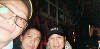 This photo shared by Secretary Benhur Abalos of the Department of Interior and Local Government shows fugitive pastor Apollo Quiboloy (right) after months in hiding.