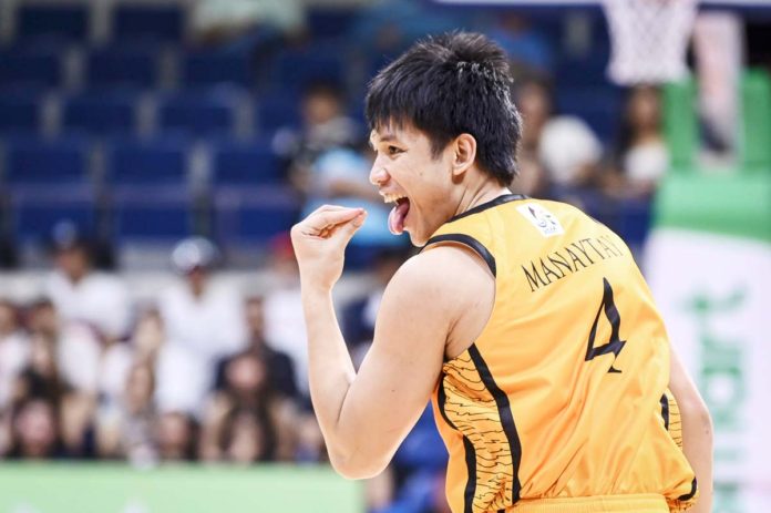 sports-Capiznon-1 Capiznon Christian Manaytay of University of Santo Tomas Growling Tigers gestures after scoring against University of the East Red Warriors. UAAP PHOTO