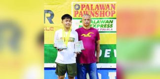 Anthony Castigador scored a 6-3, 4-6, 15-13 victory in the boys’ 14-and-under finals of the PPS-PEPP Iloilo City Charter Day National Juniors Tennis Championship. PHOTO COURTESY OF PPS