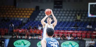 TNT Tropang Giga’s Calvin Oftana attempts from the three-point area. PBA PHOTO