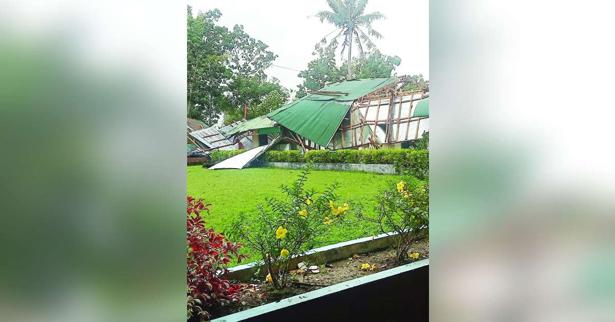 tornado in cabatuan_superimposed Puga Integrated School (in this photo) and a total of 44 houses after a tornado hit four barangays in Cabatuan, Iloilo on Wednesday night, Sept 18, 2024. JHING ADORACION QUIMOT PHOTO