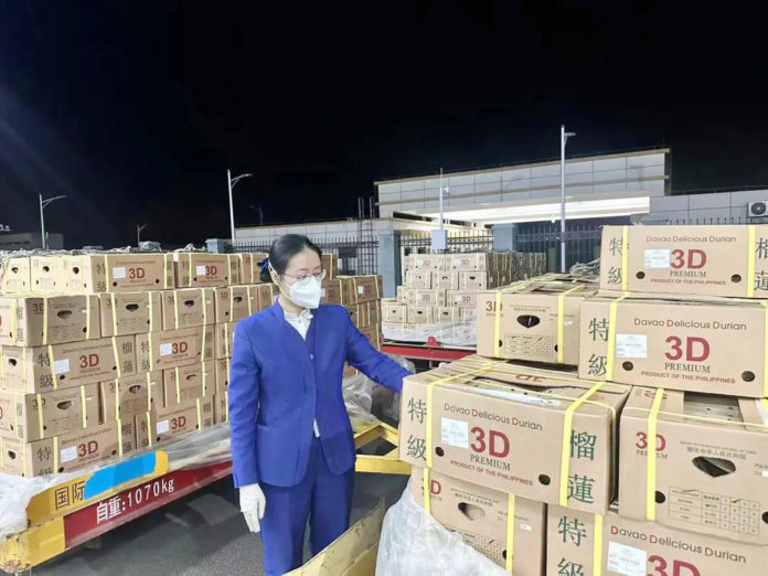 trade-in-goods-1 Data from the Philippine Statistics Authority showed that export sales slightly went up to USD6.249 billion in July this year from USD6.246 billion in July 2023. Photo shows a shipment of 18 tons of durian from the Philippines arriving at Nanning Wuxu Airport in the Guangxi Zhuang autonomous region in China. PHOTO COURTESY OF CHINADAILY.COM.CN