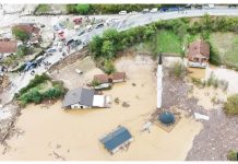Floods, landslides leave 16 dead in Bosnia A drone view shows a flooded residential area and mosque in Donja Jablanica, Bosnia and Herzegovina. REUTERS