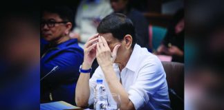 Former president Rodrigo Duterte says he takes “full responsibility” for his administration’s anti-illegal drugs campaign, during the Senate drug war probe on October 28. SENATE PUBLIC RELATIONS AND INFORMATION BUREAU