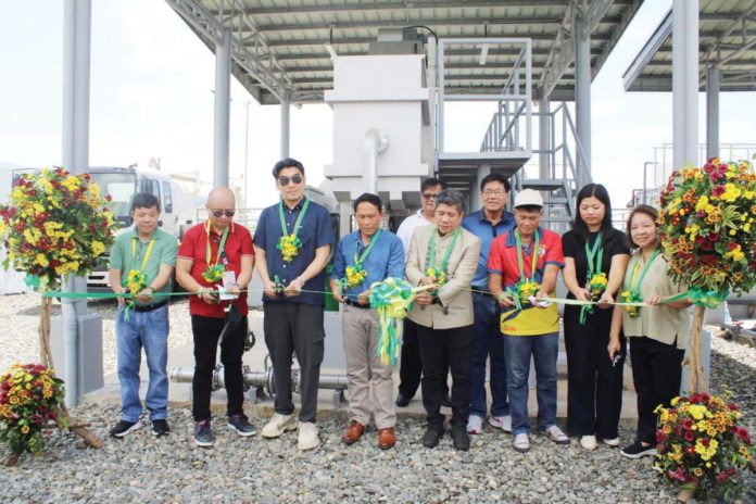 (From left to right) General Manager (GM) Manolito Mendoza (Talisay WD, PAWD), GM Tayo (MIWD), Mayor Vicente P. Jaen, Vicente Losbañes (EMB), Dr. Anthony V. Gedang, Engr. George Robero (Board Member), GM Lydio I. Ureta, Barangay Captain Hon. Juan Penetrante, Engr. Faye Abbie Mendoza (DOH), and Metro Kalibo WD chairman Gabrielie Quimpo come together to celebrate the unveiling of Western Visayas' first fully mechanized wastewater treatment facility, a landmark achievement in environmental stewardship and community health.