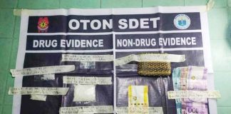 Officers of the Oton Municipal Police Station arrested four drug suspects and seized P408,000 worth of suspected shabu in a buy-bust operation in Barangay Poblacion East, Oton, Iloilo on Tuesday night, Oct. 8, 2024. K5 NEWS FM ILOILO PHOTOS