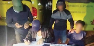 A high-value drug suspect (right) was apprehended in Barangay Bayuyan, Estancia, Iloilo on Oct. 12, 2024. Police recovered P530,000 worth of shabu. PRO-6 PHOTO