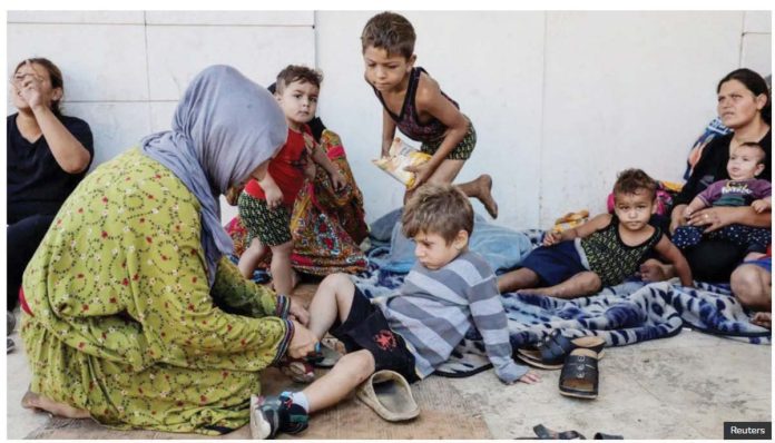 Lebanon_1_resized Displaced families with children camp on the streets of Beirut, Lebanon. Many families from southern Lebanon are now living on the streets of Beirut after fleeing Israeli air strikes. REUTERS