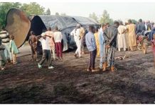 Fire kills 94 people after fuel tanker crash in Nigeria People gather at the scene of a fuel tanker accident in Majia, Nigeria. ISYAKU RABIU