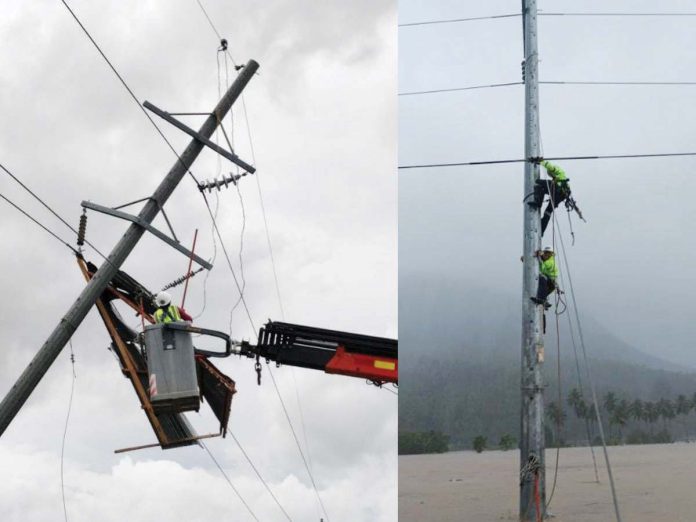 customers_affected_resized Linemen of the National Grid Corporation of the Philippines repair damaged transmission lines in Albay and Sorsogon which were badly hit by Tropical Storm Kristine. NGCP/FACEBOOK PHOTO