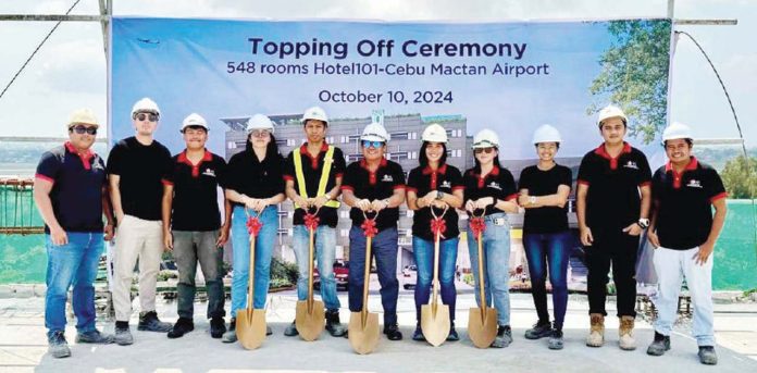 The topping off ceremony of the 548-room Hotel101-Cebu Mactan Airport