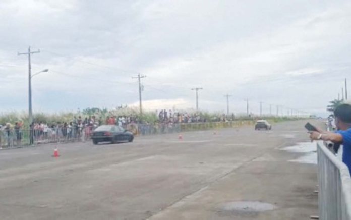 drag_race_resized The Bacolod City Police Office encouraged the public to report any illegal drag racing incident to the authorities to help maintain road safety. Photo shows a drag racing event during the MassKarara Festival in October 2022. PNA/SCREENSHOT FROM VIDEO COURTESY OF JOHN DALE SALAZAR