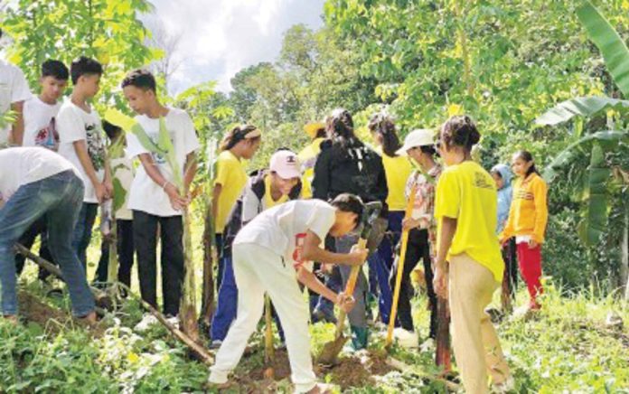 farm_schools_resized Learners of Jayobo Farm School in Lambunao, Iloilo plant bananas as part of their learning activities, in this undated photo. Close to 8,000 junior high school learners are enrolled in 31 farm schools in various school divisions in Western Visayas. PHOTO COURTESY OF JAYOBO FARM SCHOOL FB PAGE