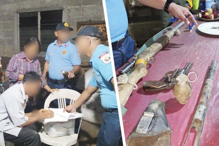 firearm Three firearms, ammunition and hand grenade were confiscated from alias “Roland” in a house raid in Barangay Aglalana, Passi City, Iloilo on Sept. 16, 2024. The suspect was charged with violations of Republic Act (RA) 10591 (Comprehensive Firearm and Ammunition Regulation Act) and RA 9516 (An Act further amending the provisions of Presidential Decree number 1866). PASSI CITY PNP PHOTO